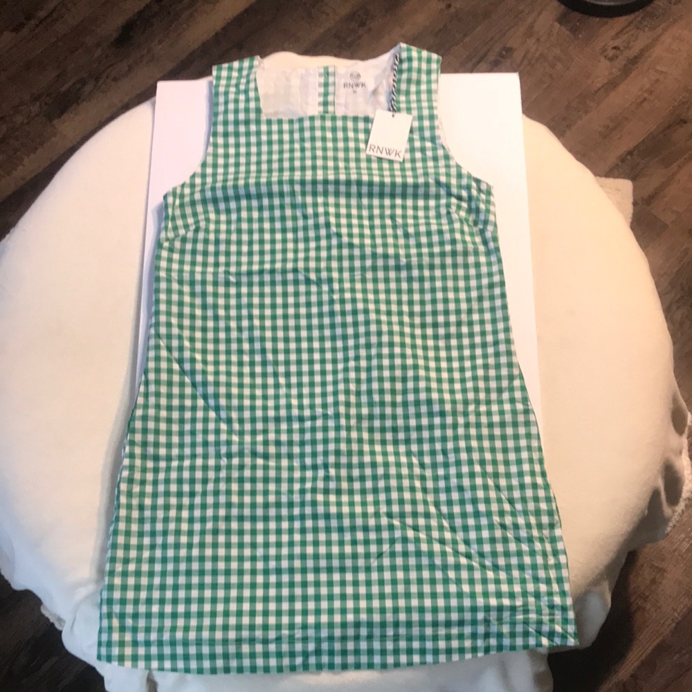 Green Gingham Sleeveless Dress